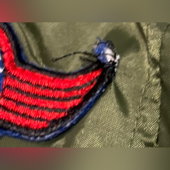 Oscar Kids Aviation Pilot Bomber Jacket Kid Size 2T Green W/ Patches Coat Winter - Picture 8 of 9